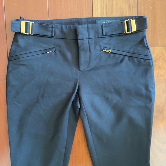 Gucci ❤️Black Skinny Leg Pants with Ankle Zip SZ38 - Picture 2 of 16